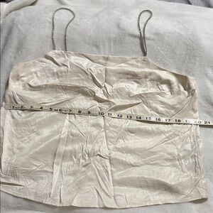 H&M Cream Satin Spaghetti Strap Cami